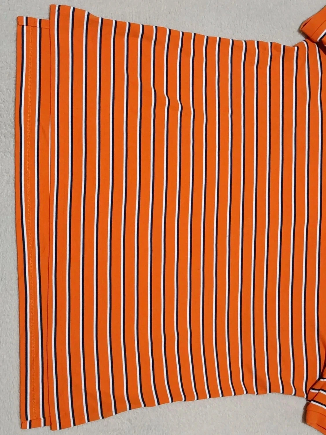 Polo Ralph Lauren Pima Soft Touch orange Rayures bleu blanc Taille XL – photo 9